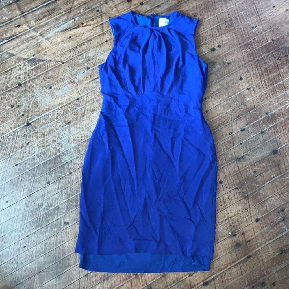 Reiss royal blue gathered bodice scoop neck 8 sleeveless dress